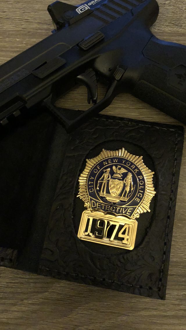 Customer photo review of NY New York Detective Police Badge Replica Movie Props *Customizable Badge Number*