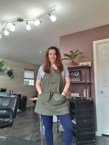 Customer photo review of Olive Green Apron Pre Order