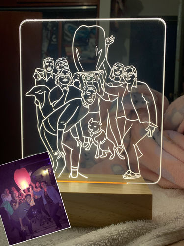 Customer photo review of Lámpara Personalizada Básica
