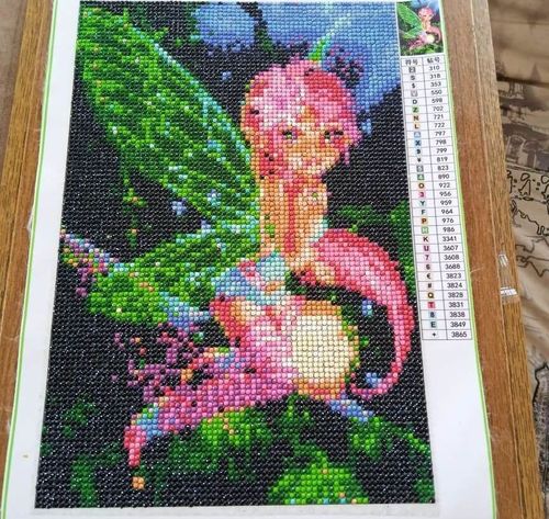 Customer photo review of 5D Diamond Painting Die kleine Elfe