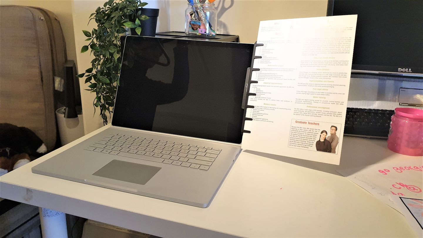 Customer photo review of Note Tower Monitor Document & Note Holder