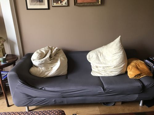 Customer photo review of Gris anthracite - Housses Extensibles de Fauteuil et Canapé - La Maison des Housses