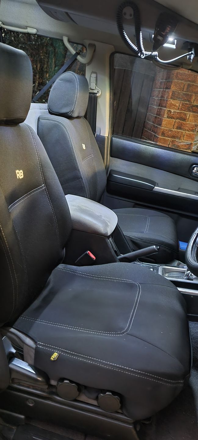 Customer photo review of Nissan Patrol GU Wagon Neoprene 2x Front Seat Covers (Available)