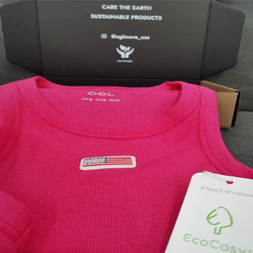 Customer photo review of Independence Limited  Tank Top Organic Wood Cellulose Fabric -Fuchsia