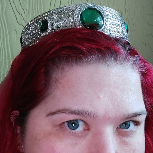 Customer photo review of Celtic Emerald Tiara
