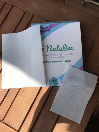Customer photo review of Eco-Tiras de Detergente 40 lavados Natulim