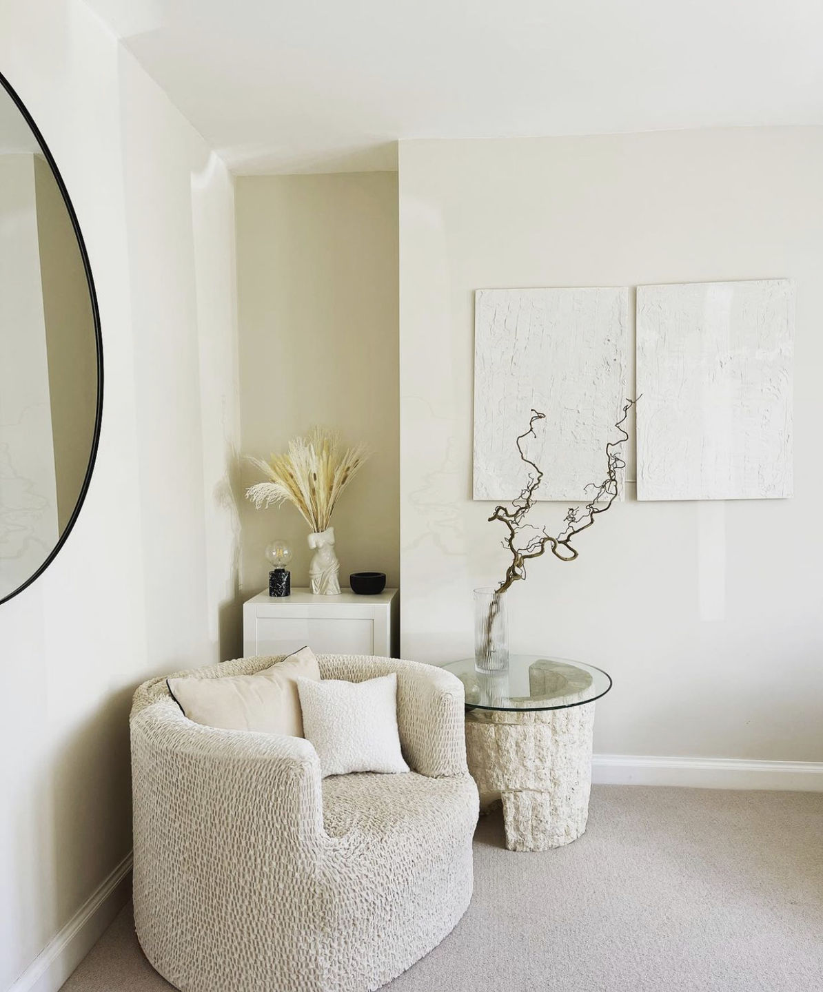 Customer photo review of Arm Chair Cover - Beige, Velvet