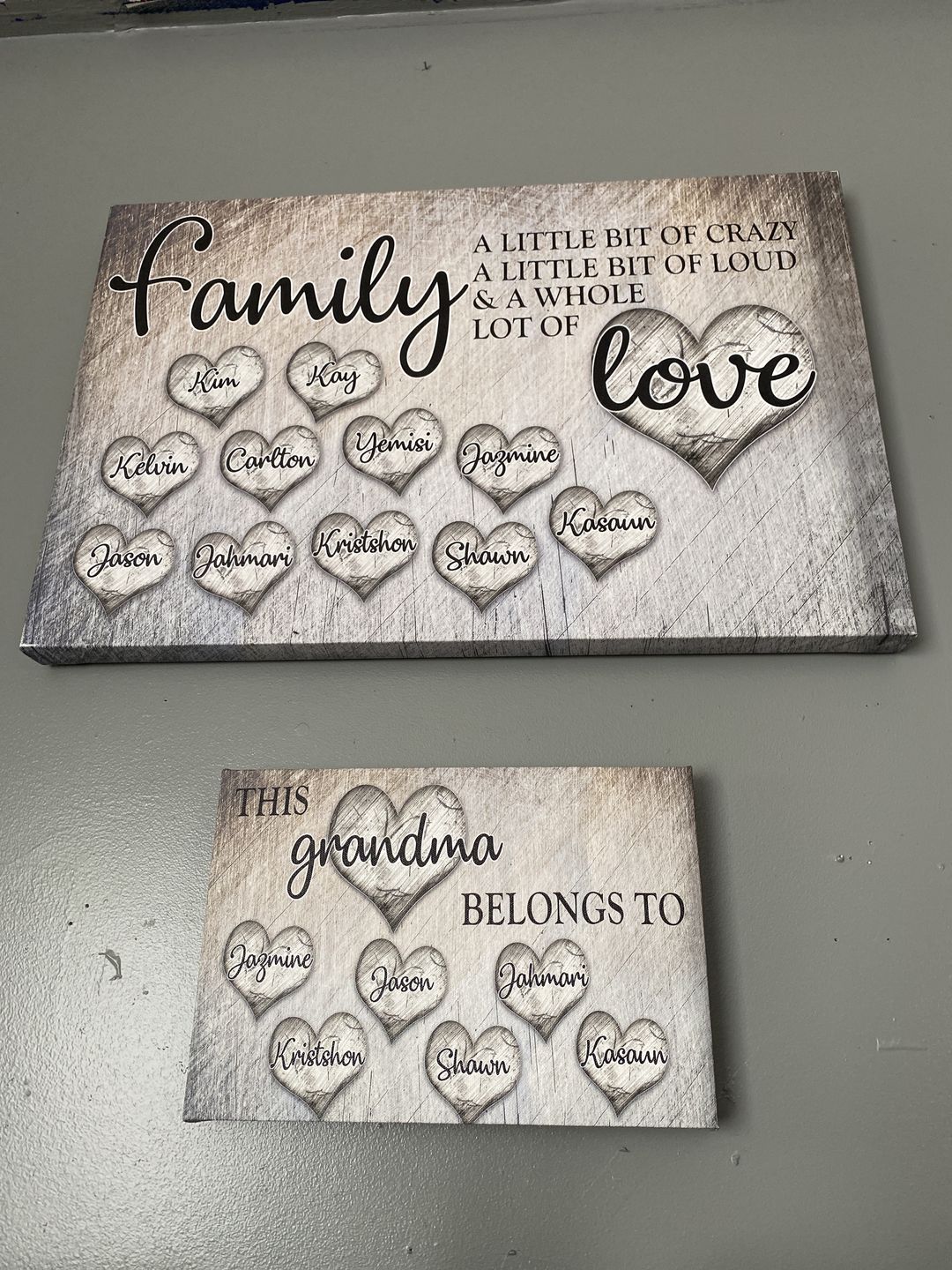 Customer photo review of Personalized "This Grandma Belongs To" Premium Canvas