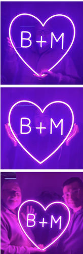 Customer photo review of Personalised heart lights