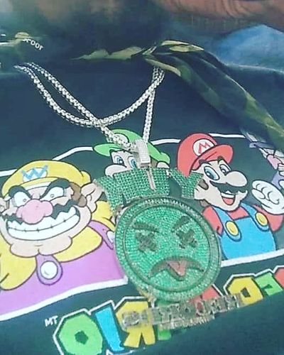 Customer photo review of Rhodium Finish Lab Made CZ Iced Out Chain