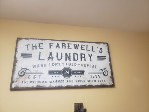 Customer photo review of Laundry Room Sign, Laundry Sign, Laundry Room Decor, Vintage Laundry Sign, Farmhouse Laundry Sign, Personalized Laundry Sign, Custom Sign