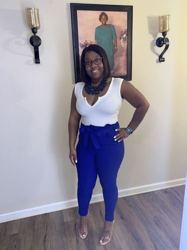 Customer photo review of Luxe Diva Pants (Royal Blue)