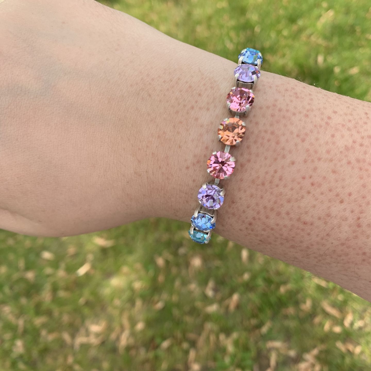 Customer photo review of Arista Bracelet in Cotton Candy Ombré
