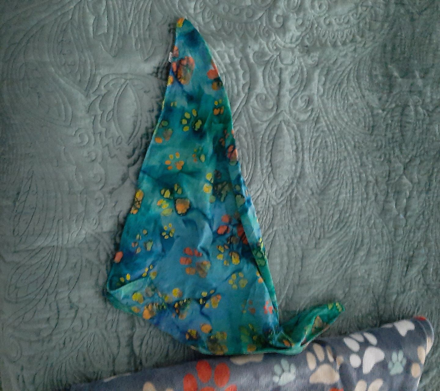 Customer photo review of Batik Paws Tie Dye Bandana