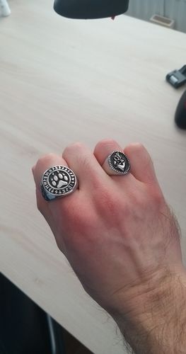 Customer photo review of SACRED FIRE HEART RING