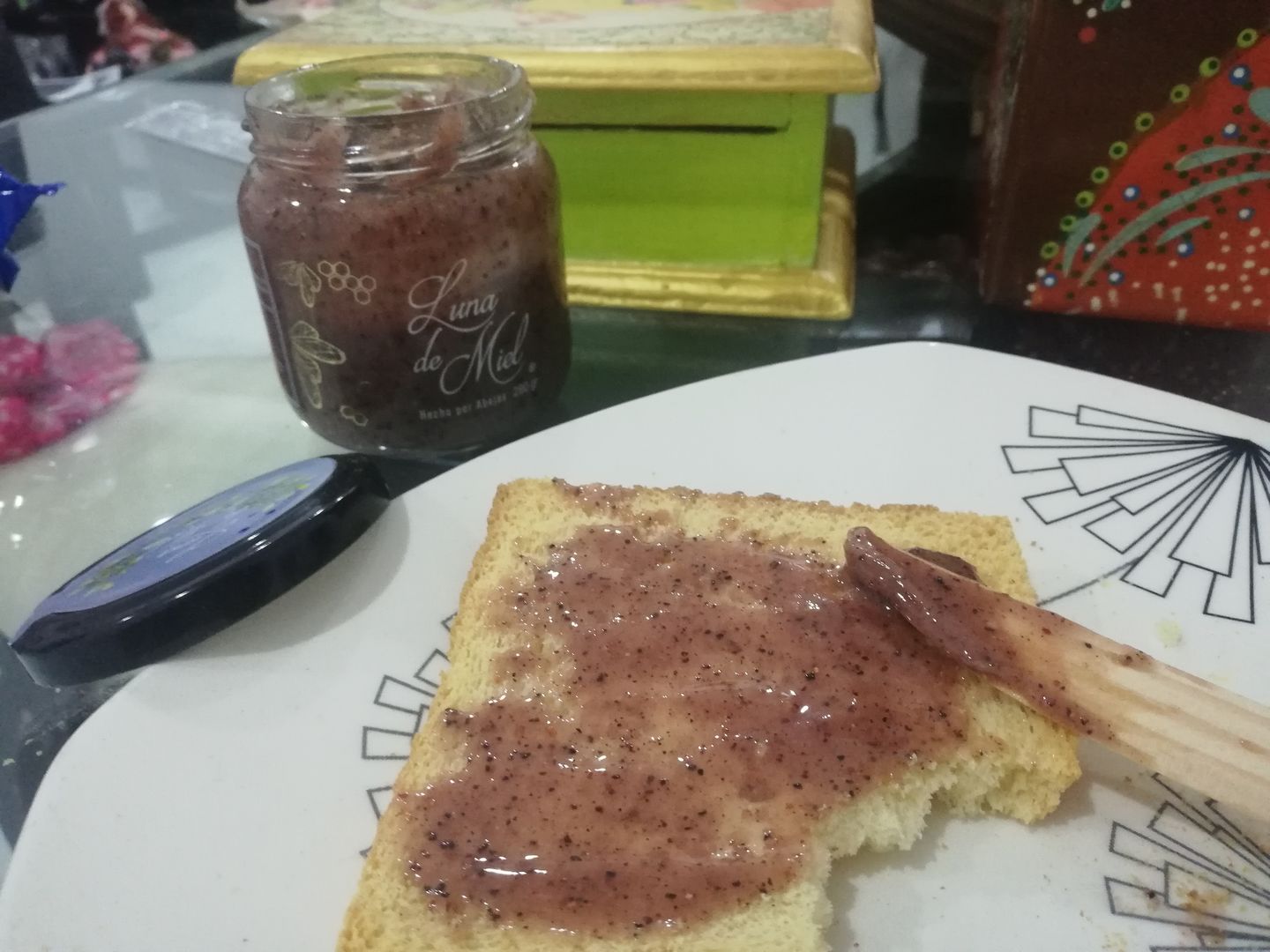 Customer photo review of Miel Cremada con arándanos