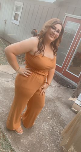 Customer photo review of Stacey Jumpsuit (Almond)