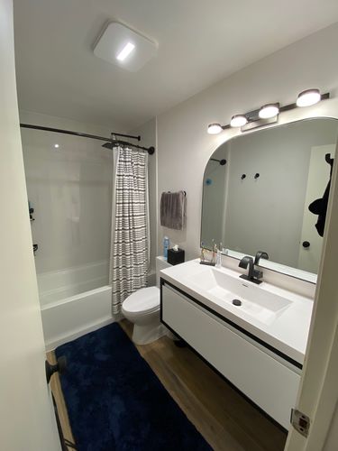 Customer photo review of Bezier Floating Vanity