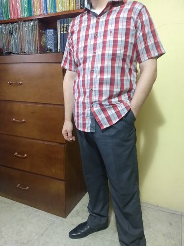 Customer photo review of Pantalón de Vestir Gris (Con Pinzas) Euroflex