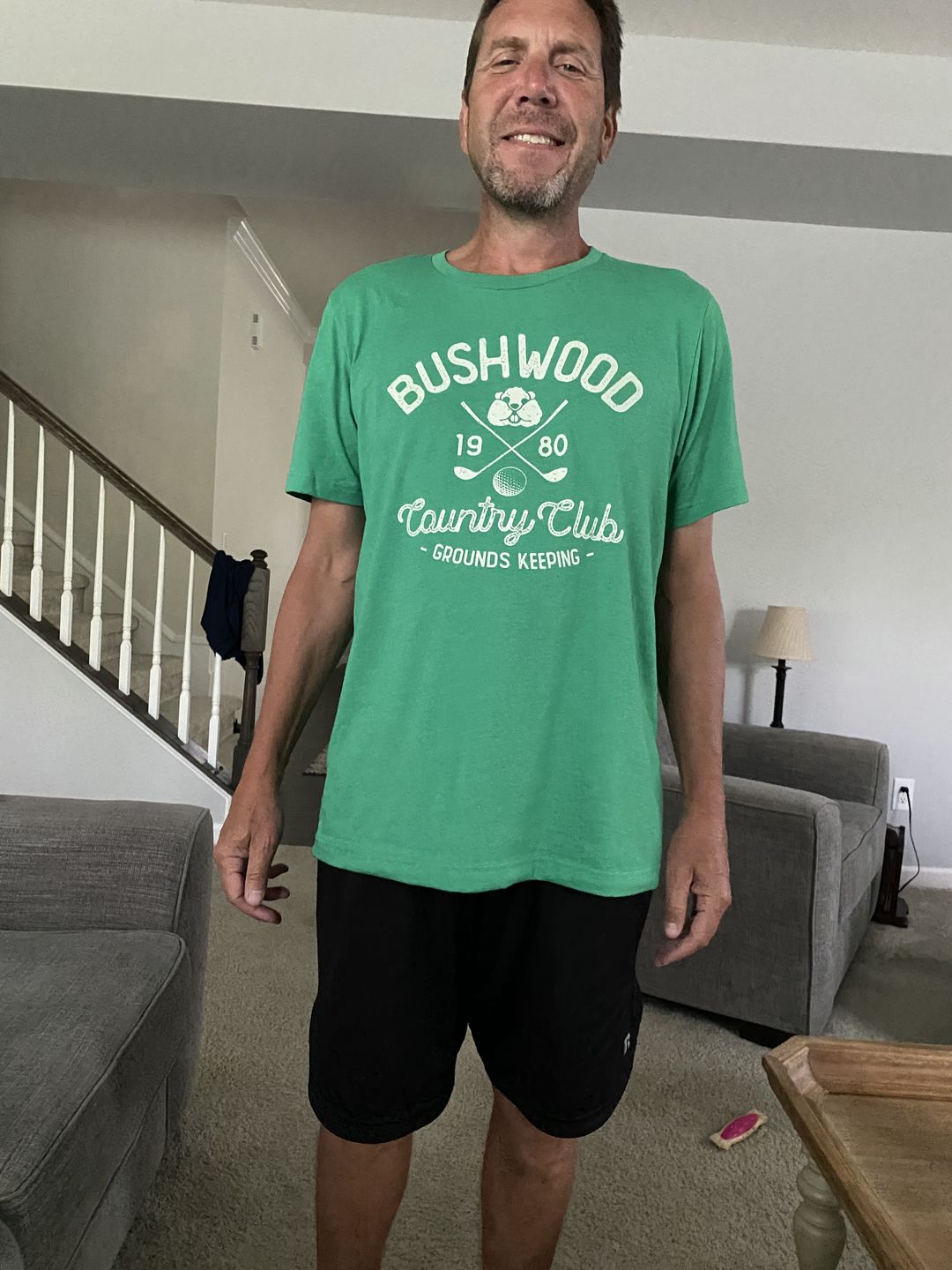 Customer photo review of Bushwood Men's/Unisex Super Soft Tee