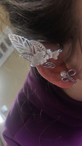Customer photo review of Mystical Forest Elf Ear Cuffs