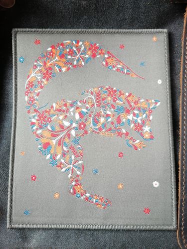 Customer photo review of BIG PATCH Blumenfuchs (olivgrau)
