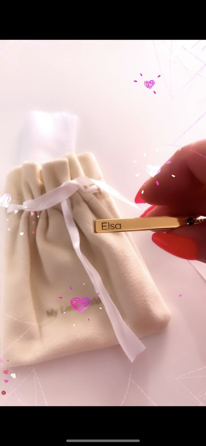 Customer photo review of Collier Personnalisé Barre 3D