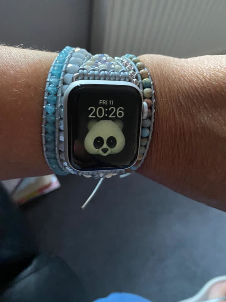 Customer photo review of Healing Topaz Apple Watch Strap