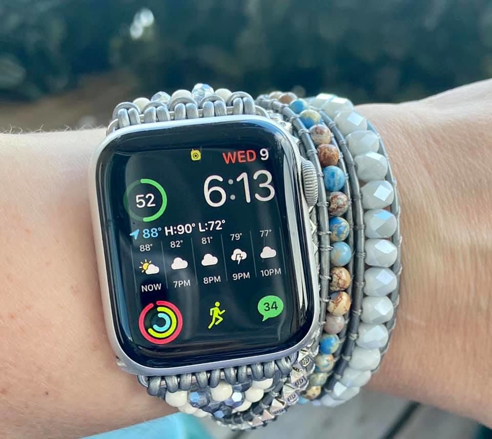 Customer photo review of Healing Topaz Apple Watch Strap