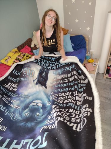 Customer photo review of "An meine Tochter" Decke - Lion