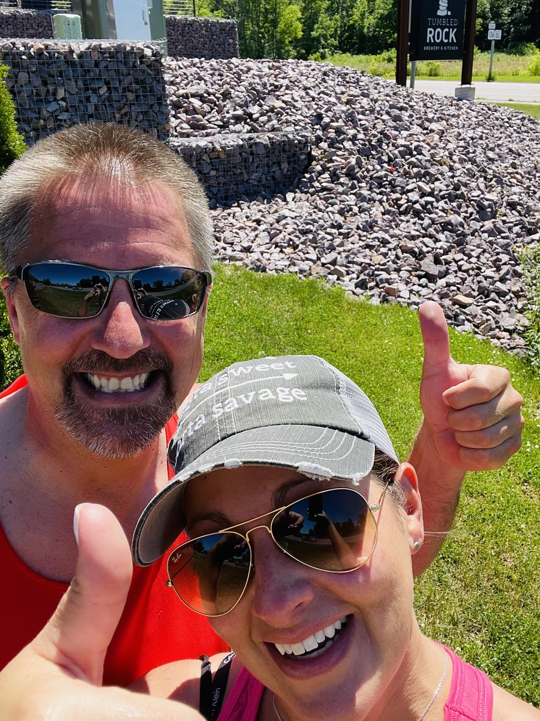 Customer photo review of Sorta Sweet Sorta Savage Trucker Hat