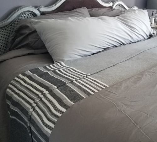 Customer photo review of Renewed Mariposa Supersoft Organic Cotton Blanket, King