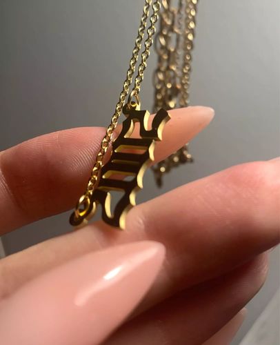 Customer photo review of Birth Year Necklace