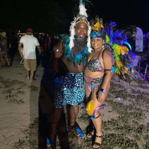 Customer photo review of Turquoise Leopard Print Men's Shorts