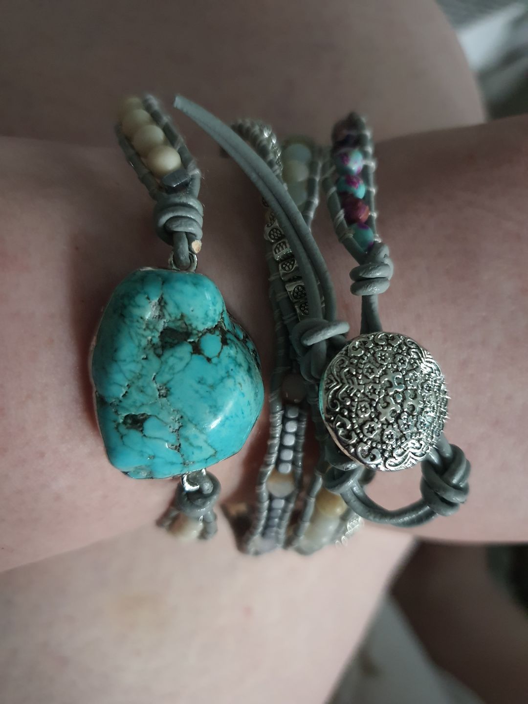 Customer photo review of OPTIMISMUS Wickelarmband Türkis
