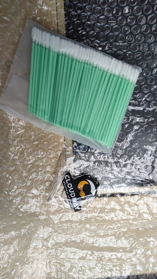 Customer photo review of Cloudray Nonwoven Cotton Swab for Cleaning Laser Lens & Mirror 100PCS/Lot