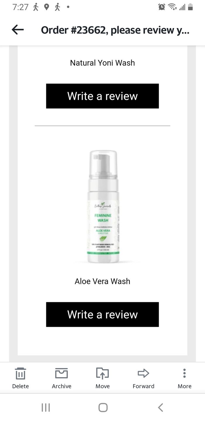 Customer photo review of Natural Yoni Wash