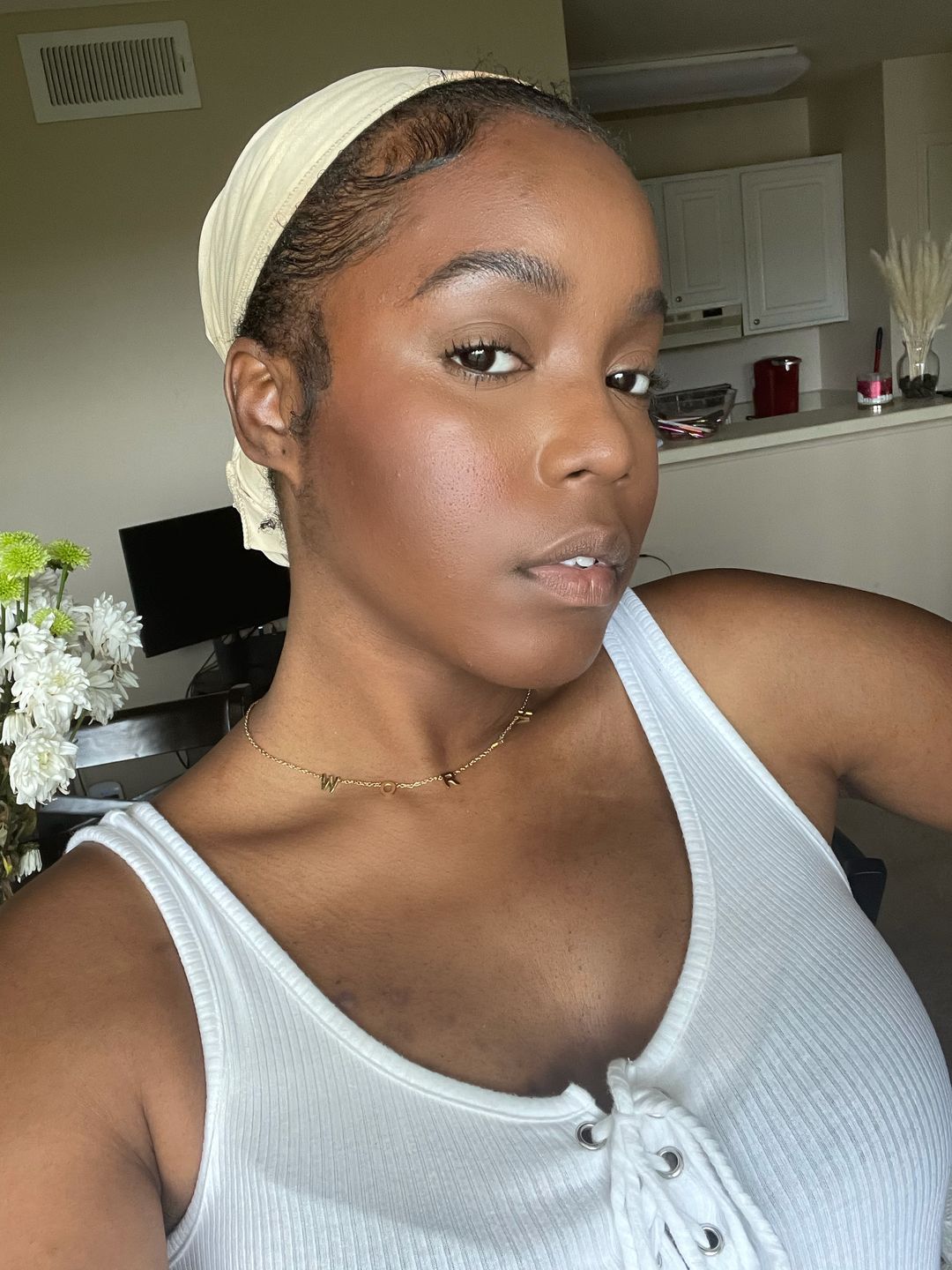 Customer photo review of WORTHY NECKLACE | SILVER & GOLD
