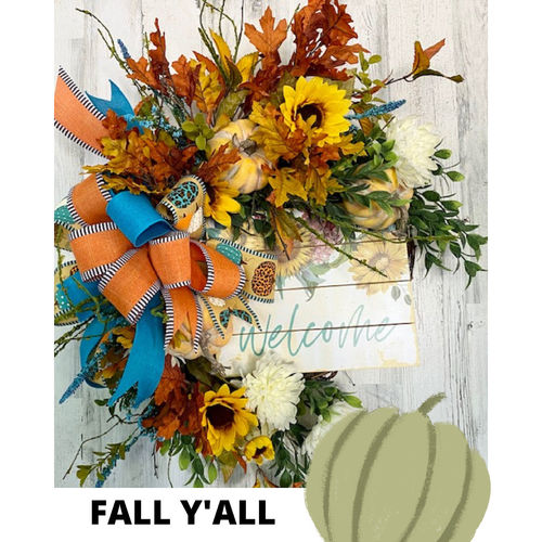 Customer photo review of 2.75"X10Yd Leopard Pumpkins/Thin Stripe Beige/Cream/Turq/Orng RGA8052A2