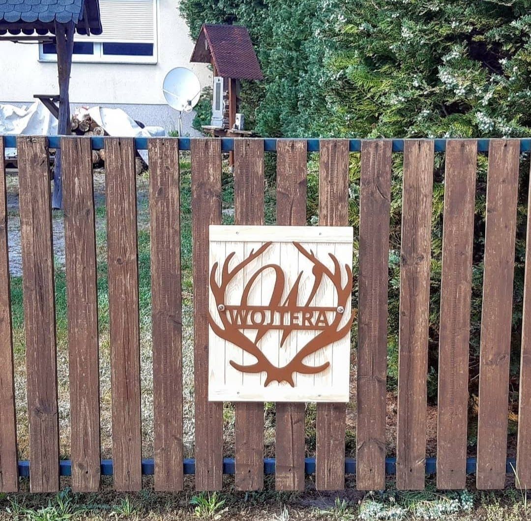 Customer photo review of Monogramm "Hirschgeweih" aus edlem Stahl (personalisierbar)