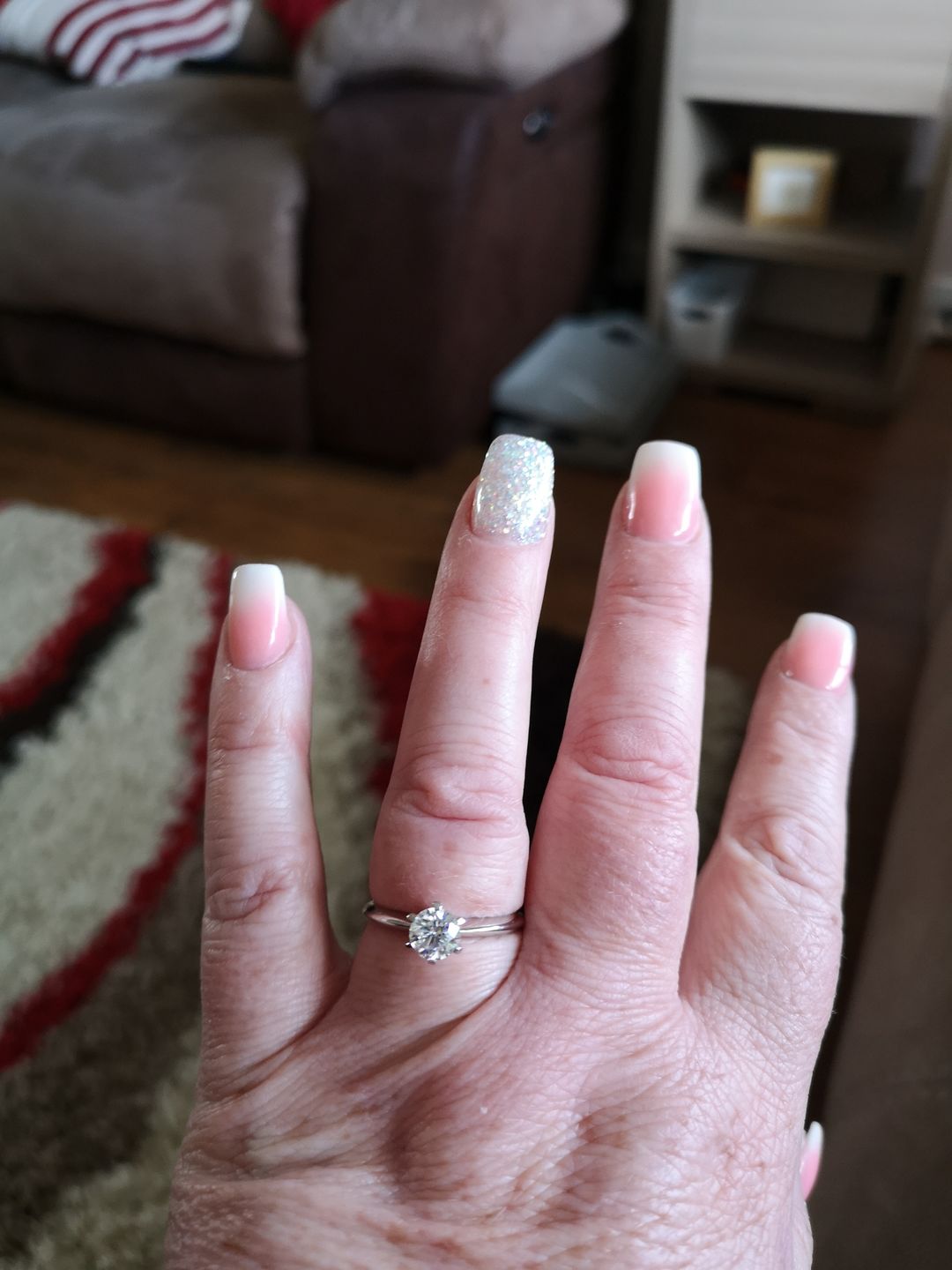 Customer photo review of Classics for Hundreds of years, six prong solitaire ring