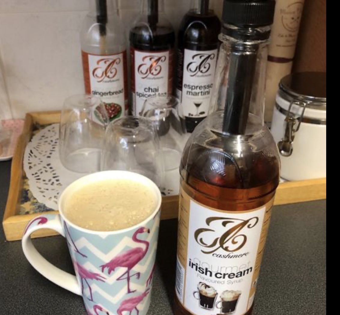 Customer photo review of Irish Cream Coffee Syrup