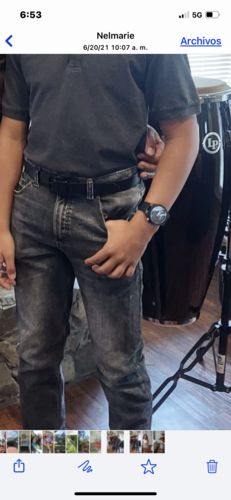 Customer photo review of Dark Minimalistic Bamboo Watch