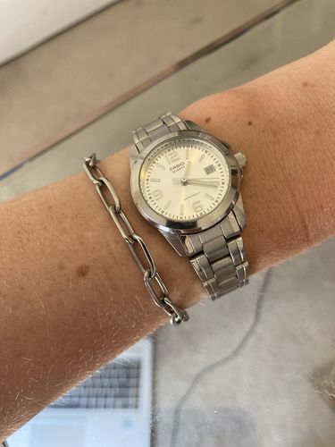 Customer photo review of Stainless Steel Paper Clip Chain Bracelet