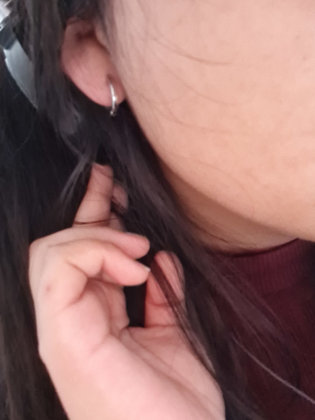 Customer photo review of ARGOLLAS LISAS 15MM BAÑADAS EN ORO BLANCO