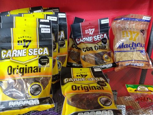Reseña con foto de un cliente sobre Carne Seca Original