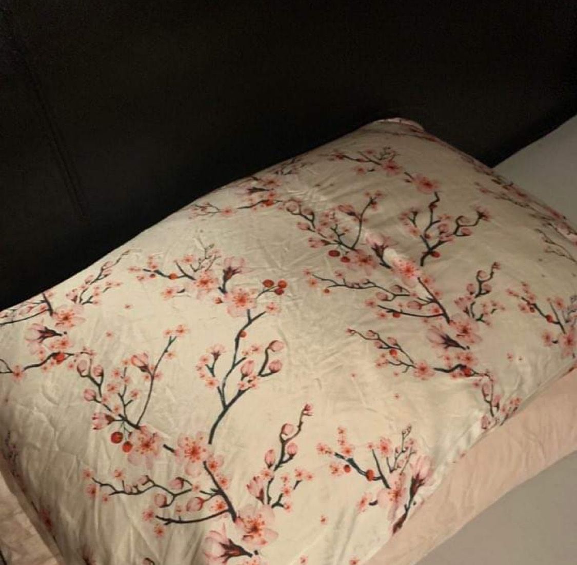 Customer photo review of Cherry Blossom Pure Silk Pillowcase