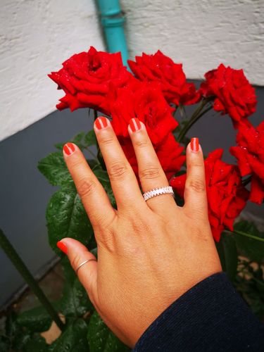 Customer photo review of Crystal Ring Silber I 925 Sterling Silber