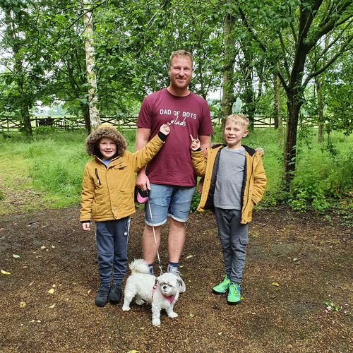 Customer photo review of Hashtag Lads- Dad Of Boys & Matching Kids T-Shirts