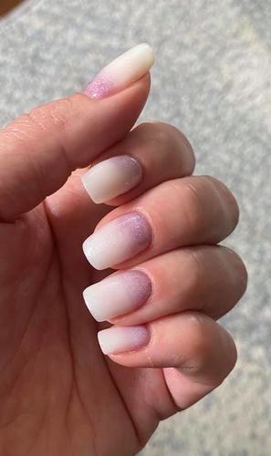 Customer photo review of Fiber base gel Didier Lab Shimmer White 10ml